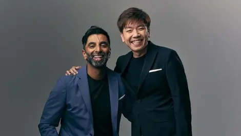 Group image on the left sundip chahal chief executive officer of milieu insight with gerald ang founder of milieu insight