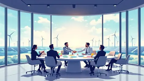 Global executives meeting round table clean energy alliance scene