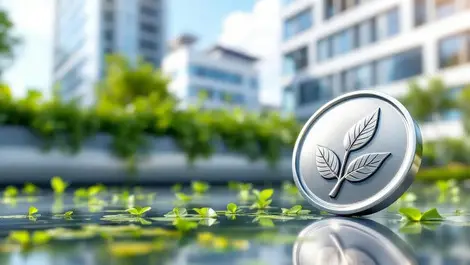 Modern green office solar rooftop silver medal sustainability award