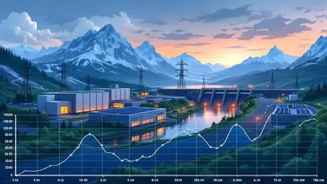 Canadian data center solar hydro dam lowered peak load graph
